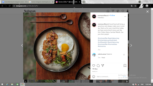 Cara Membuat Instagram untuk bisnis dengan memberi caption yang menarik